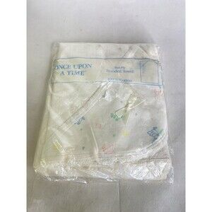 Vintage Once Upon a Time Hooded Towel Cotton ABC Ducks Made in USA